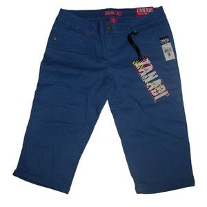 Zanadi Girls Blue Shorts With Cuffs Size 9 NWT